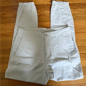 Onia | Men's Cream / Off-white Jogger Chinos with Ankle Zip size 32